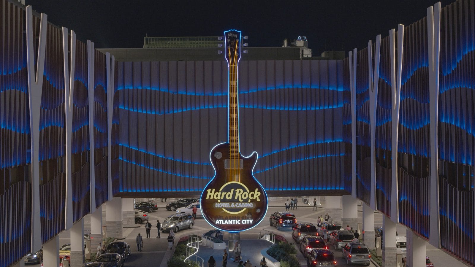 Dynamic lighting installation at the Hard Rock Hotel & Casino